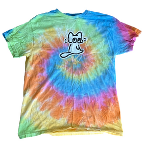 Color tone Women’s Tie-Dye Cat Graphic T-Shirt